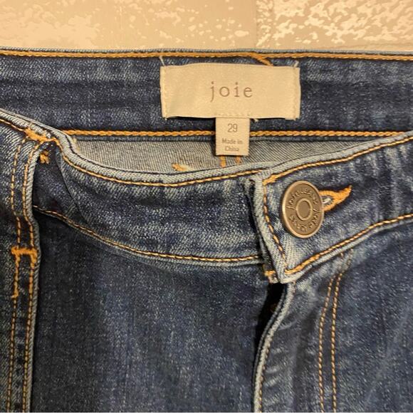 NWOT Joie Park Skinny Cropped Ankle Zip Jeans Dark Wash Denim Cruise Size 29 - Picture 14 of 16